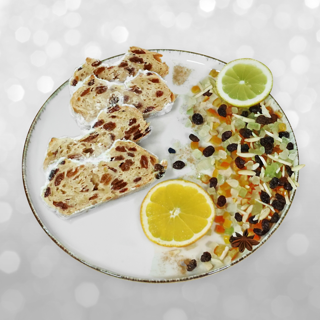 Veganer Stollen 750g im Geschenkkarton – Bild 2